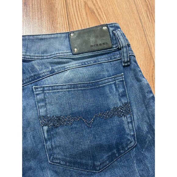 Diesel Jeans Womens 32x34 Blue Matic Low Rise Slim Tapered Stretch Denim EUC - Picture 3 of 4